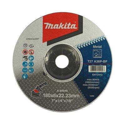 แผ่นเจียรเหล็ก MAKITA 7X6 มม. A36P ดำ รุ่น MP003440