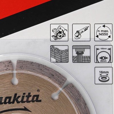 ใบตัดเพชร 4" (105มม.) แบบร่อง สีทอง เกรด 2 ดาว MAKITA รุ่น D-05197