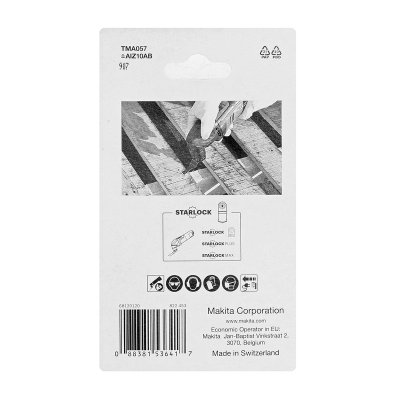 ใบตัดเหลี่ยมโลหะ MAKITA BI-M ระบบ Starlock รุ่น TMA057 (10X30/20X30/32X50 มม.)