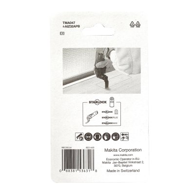 ใบตัดเหลี่ยมไม้/ตะปู MAKITA BI-M ระบบ Starlock รุ่น TMA047 (32X50/65X40 มม.)