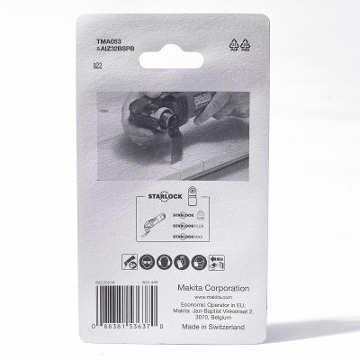 ใบตัดเหลี่ยมไม้เนื้อแข็ง MAKITA BI-M ระบบ Starlock รุ่น TMA053 (32X50 มม.)