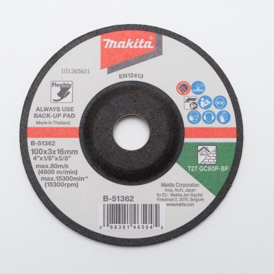 ใบเจียร์กระจก/หิน MAKITA 4" เกรด GC80 รุ่น B-51362