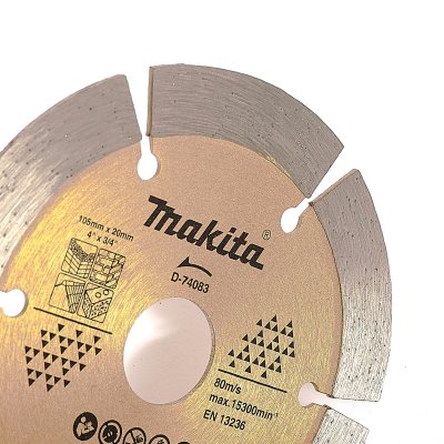 ใบเพชรตัดคอนกรีต ร่อง (น้ำ-แห้ง) 3 ดาว 4/5 นิ้ว MAKITA รุ่น D-74083