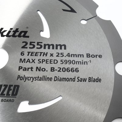 ใบเลื่อยฟันเพชร PCD MAKITA ตัด FIBER CEMENT 10"(255MM) 6T