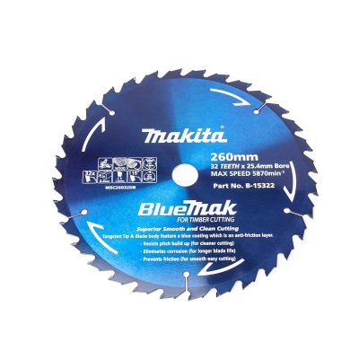 ใบเลื่อยวงเดือน MAKITA รุ่น BLUE MAK 10"(260MM) 32T