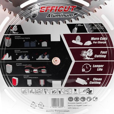ใบเลื่อยวงเดือนตัดอลูมิเนียม MAKITA EFFICUT รุ่น E-06345 ขนาด 10 นิ้ว 80 ฟัน