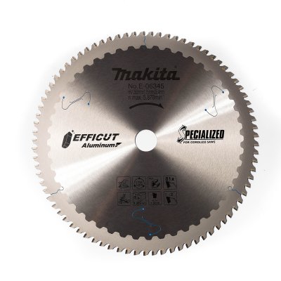 ใบเลื่อยวงเดือนตัดอลูมิเนียม MAKITA EFFICUT รุ่น E-06345 ขนาด 10 นิ้ว 80 ฟัน