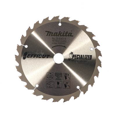 ใบเลื่อยวงเดือนตัดไม้ MAKITA EFFICUT รุ่น B-63018 ขนาด 6-10 นิ้ว 25-80 ฟัน