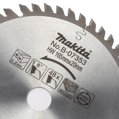 ใบเลื่อยวงเดือนตัดไม้ MAKITA คาร์ไบด์ ขนาด 6 นิ้ว 48 ฟัน สำหรับ SP6000