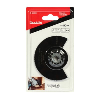 ใบเลื่อยโค้งตัดไม้ MAKITA HCS ระบบ Starlock รุ่น TMA049 (85 มม.)