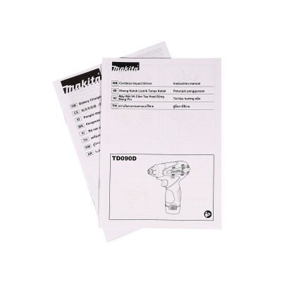 ไขควงกระแทกไร้สาย MAKITA 10.8V พร้อมแบต 2 ก้อน มีไฟ LED รุ่น TD090DWE