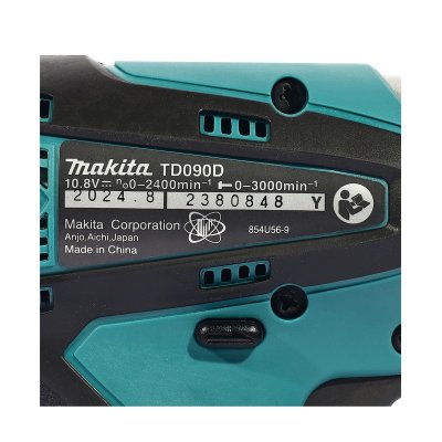 ไขควงกระแทกไร้สาย MAKITA 10.8V พร้อมแบต 2 ก้อน มีไฟ LED รุ่น TD090DWE