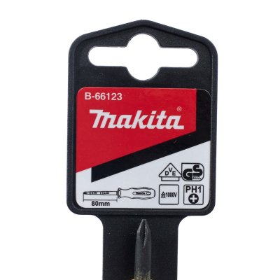 ไขควงกันไฟฟ้า แฉก +PH1 MAKITA รุ่น B-66123 80MM