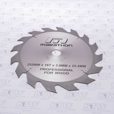 ใบเลื่อยวงเดือนตัดไม้ ขนาด 10" (255MM) 16T/24T/30T/40T/60T MARATHON รุ่น M312-0024B