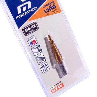 ดอกสว่านเจดีย์ MARATHON HSS สีทอง รุ่น M316-0005 (4-12/4-20/4-32มม.)