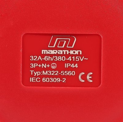 ปลั๊กตัวเมียติดผนัง MARATHON 3P+N+E IP44 380V 32A รุ่น M322-5560