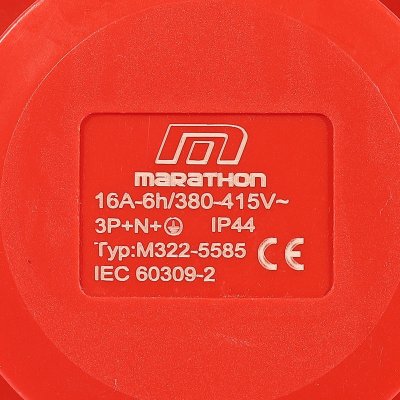 ปลั๊กตัวเมียฝังเฉียง MARATHON 3P+N+E IP44 380V (16A/32A) รุ่น M322-5585