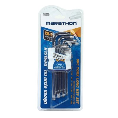 ชุดประแจแอลหัวจีบ (Torx) ก้านยาว MARATHON รุ่น M322-2264 9 ชิ้น (มม.)