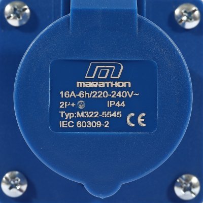 ปลั๊กตัวเมียติดผนัง MARATHON 2P+E IP44 220V (16A/32A) รุ่น M322-5545