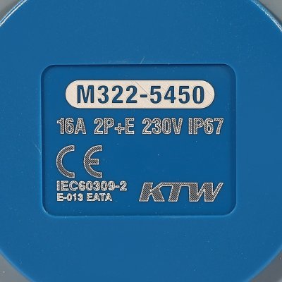 ปลั๊กตัวเมียติดผนังกันน้ำ MARATHON 2P+E IP67 230V/400V รุ่น M322-5450