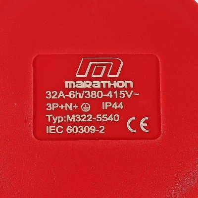 ปลั๊กตัวเมียติดสาย MARATHON 3P+N+E IP44 380V 32A รุ่น M322-5540