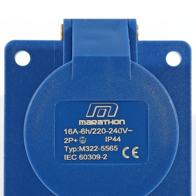 ปลั๊กตัวเมียฝังตรง MARATHON 2P+E IP44 220V (16A/32A) รุ่น M322-5565