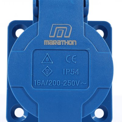 ปลั๊กตัวเมียฝังผนัง MARATHON 2P+E 220V 16A IP54 รุ่น M322-5605