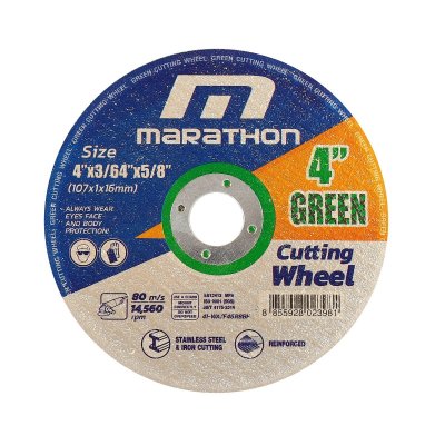 แผ่นตัดสแตนเลส MARATHON รุ่น GREEN CUT ขนาด 4 นิ้ว หนา 1 มม.