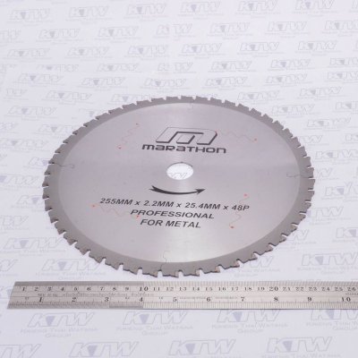 ใบเลื่อยตัดเหล็ก METAL ขนาด 10" 48T MAX3200RPM MARATHON รุ่น M312-1050