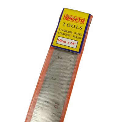 META ไม้บรรทัดฟุตเหล็ก 140020-12" / 140040-24"