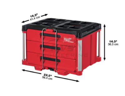 กล่องเครื่องมือ MILWAUKEE PACKOUT 3 ลิ้นชัก รุ่น 48-22-8443