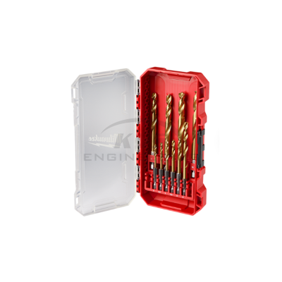 ชุดดอกเจาะเหล็กไทเทเนี่ยม MILWAUKEE Red Hex HSS-G Titanium (10ดอก) รุ่น 48-89-4859