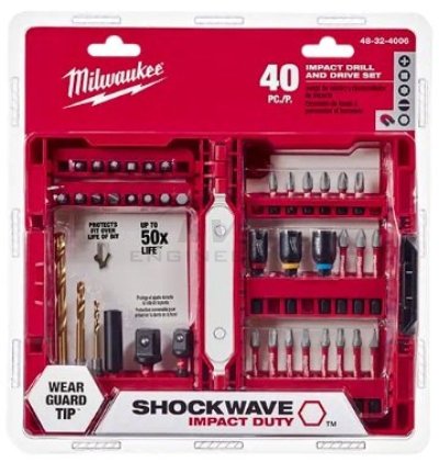 ชุดดอกเจาะและดอกไขควง MILWAUKEE 40 ชิ้น รุ่น 48-32-4006