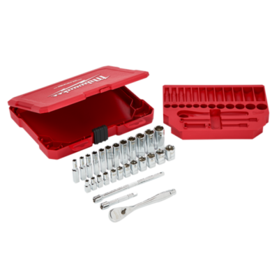 ชุดประแจบล็อก MILWAUKEE 28 ชิ้น (1/4"/1/2")