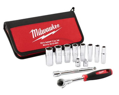 ชุดประแจบล็อก MILWAUKEE 3/8" 12 ชิ้น รุ่น 48-22-9001