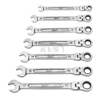 ชุดประแจรวมปรับหัวได้ MILWAUKEE 7 ชิ้น เมตริก รุ่น 48-22-9529