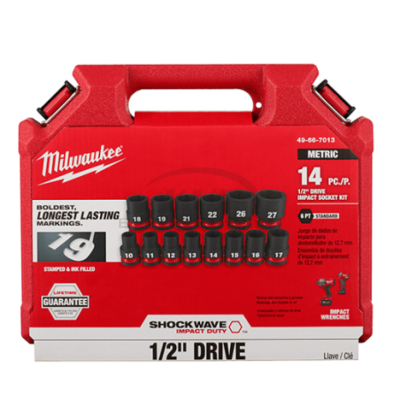 ชุดลูกบล็อกกระแทก MILWAUKEE 1/2" (14 ชิ้น) รุ่น 49-66-7013