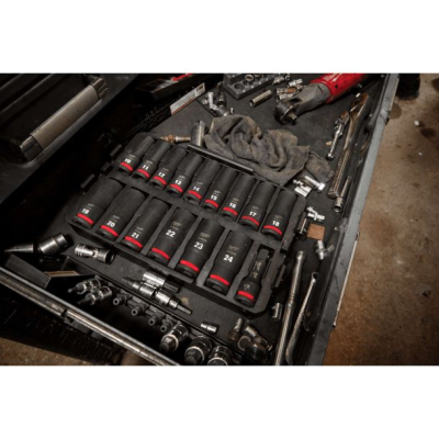 ชุดลูกบล็อกกระแทก MILWAUKEE 1/2" (16 ชิ้น) พร้อมถาดรอง รุ่น 49-66-6818