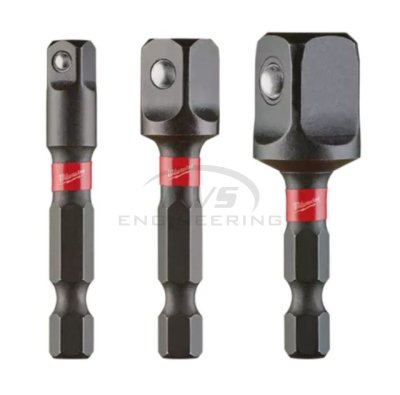 ชุดอะแดปเตอร์หัวบล็อก MILWAUKEE 1/4", 3/8", 1/2" แกนหกเหลี่ยม รุ่น 48-32-5033