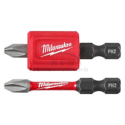ดอกไขควง MILWAUKEE PH2 พร้อมปอกแม่เหล็ก 3 ชิ้น รุ่น 48-32-4550