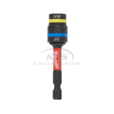 ดอกไขควงหัวบล็อกแม่เหล็ก MILWAUKEE 5/16" 3/8" QUIK-CLEAR 2-in-1 รุ่น 49-66-4544