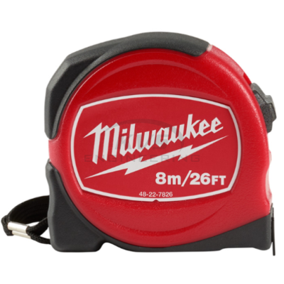 ตลับเมตร MILWAUKEE Red 3m/12ft รุ่น 48-22-7826 รุ่น Tradesman
