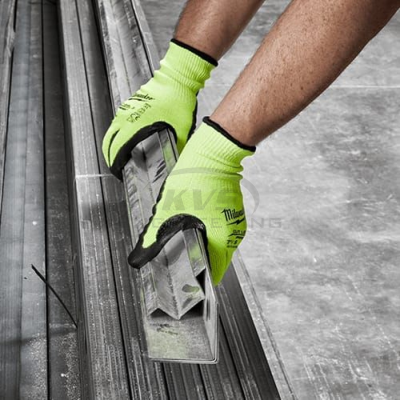 ถุงมือกันบาดสะท้อนแสง MILWAUKEE Cut Level 3 Hi-Vis M รุ่น 48-73-8931