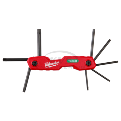 ประแจหกเหลี่ยมหัวทอร์คแบบพับเก็บ MILWAUKEE 8 ชิ้น รุ่น 48-22-2184