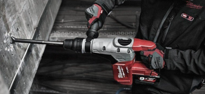 สว่านโรตารี่ไร้สาย MILWAUKEE 18 โวลต์ 5 กก. SDS Max แบตเตอรี่ 9 แอมป์อาว 2 ก้อน รุ่น M18CHM-902C