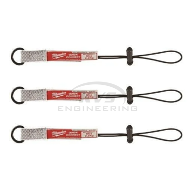 สายเซฟตี้ล็อกเครื่องมือ MILWAUKEE 2.2 kg. Quick Connect (แพ็ค 3 ชิ้น) รุ่น 48-22-8822A