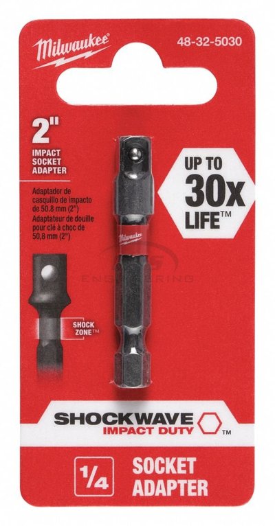อะแดปเตอร์หัวบล็อก MILWAUKEE 1/4" แกนหกเหลี่ยม รุ่น 48-32-5030