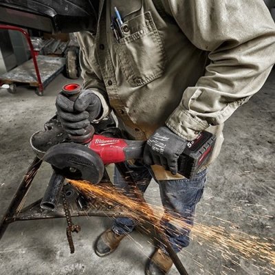 เครื่องเจียร MILWAUKEE 4" ไร้สายระบบเบรค 18 โวลต์ รุ่น M18FSAG100XB-0X0