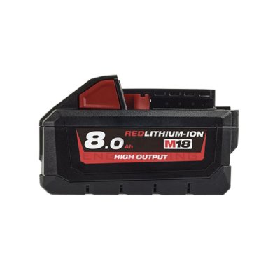 แบตเตอรี่ MILWAUKEE 18 โวลต์ 8.0 แอมป์อาว HIGH OUTPUT รุ่น M18HB8