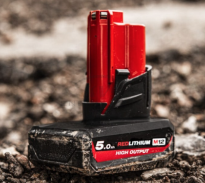 แบตเตอรี่ MILWAUKEE M12 HIGH OUTPUT ความจุ 5.0Ah รุ่น M12HB5